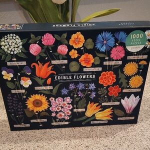 Edible Flowers Puzzle - 1000 Pieces - Colorful Floral Design
